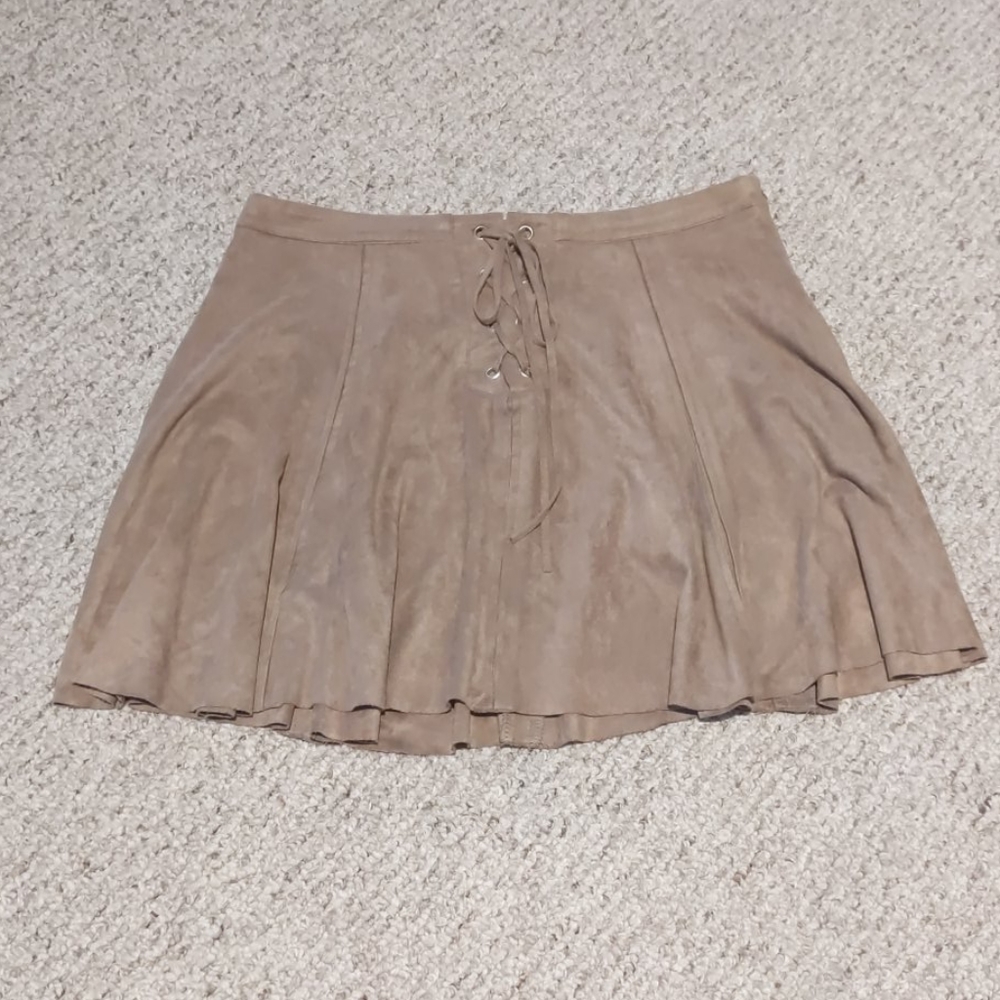 Faux Suede Skirt